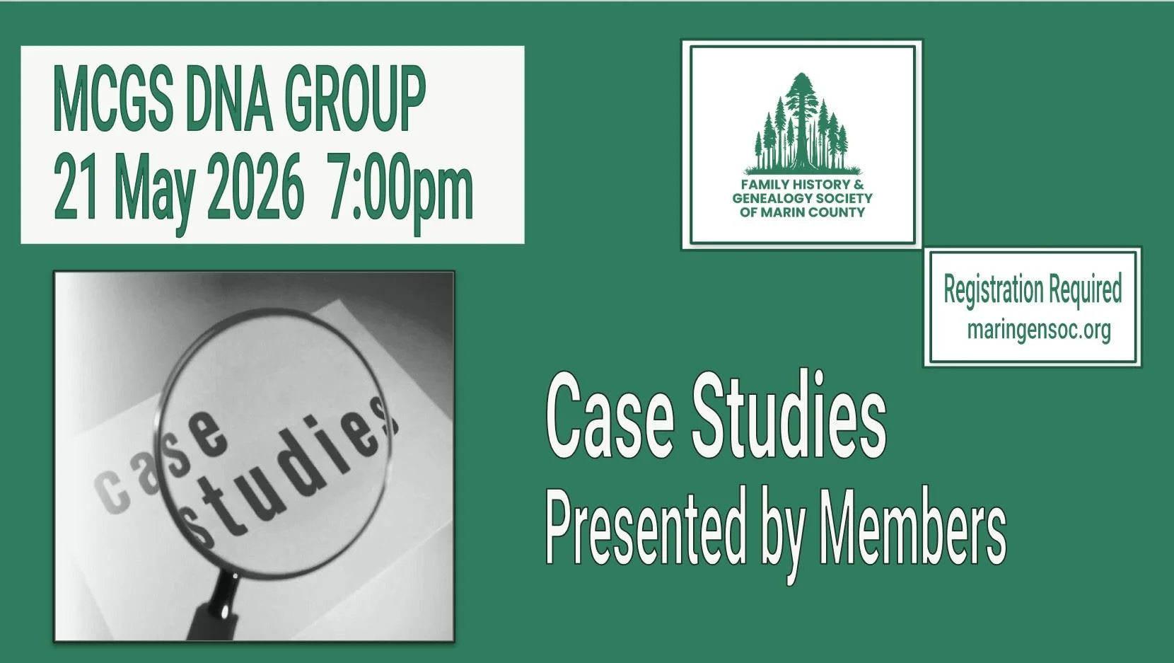 MCGS Virtual DNA Group Meeting
